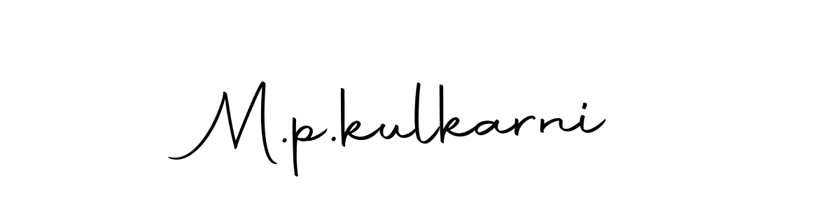 How to make M.p.kulkarni signature? Autography-DOLnW is a professional autograph style. Create handwritten signature for M.p.kulkarni name. M.p.kulkarni signature style 10 images and pictures png