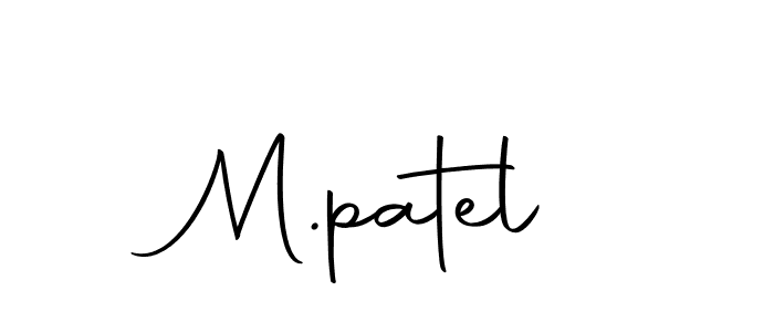 Design your own signature with our free online signature maker. With this signature software, you can create a handwritten (Autography-DOLnW) signature for name M.patel. M.patel signature style 10 images and pictures png