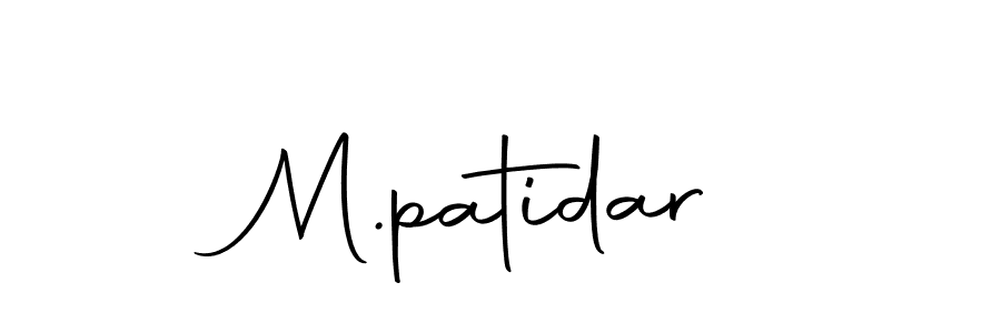 Create a beautiful signature design for name M.patidar. With this signature (Autography-DOLnW) fonts, you can make a handwritten signature for free. M.patidar signature style 10 images and pictures png