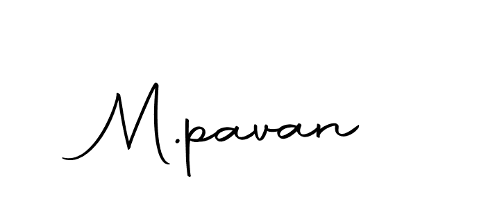 Create a beautiful signature design for name M.pavan. With this signature (Autography-DOLnW) fonts, you can make a handwritten signature for free. M.pavan signature style 10 images and pictures png