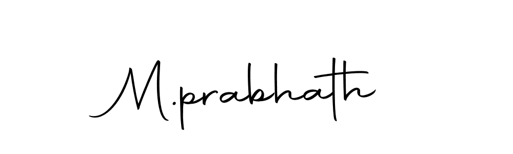 You should practise on your own different ways (Autography-DOLnW) to write your name (M.prabhath) in signature. don't let someone else do it for you. M.prabhath signature style 10 images and pictures png