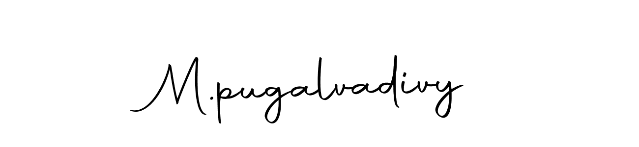 Use a signature maker to create a handwritten signature online. With this signature software, you can design (Autography-DOLnW) your own signature for name M.pugalvadivy. M.pugalvadivy signature style 10 images and pictures png