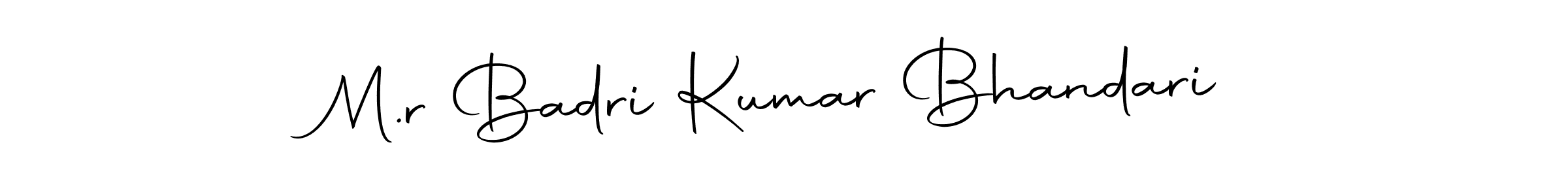 Design your own signature with our free online signature maker. With this signature software, you can create a handwritten (Autography-DOLnW) signature for name M.r Badri Kumar Bhandari. M.r Badri Kumar Bhandari signature style 10 images and pictures png