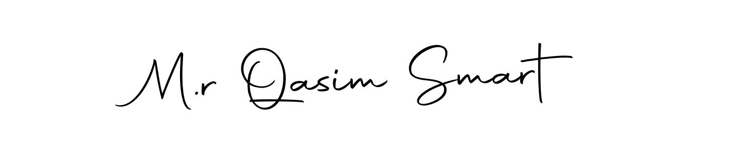 Design your own signature with our free online signature maker. With this signature software, you can create a handwritten (Autography-DOLnW) signature for name M.r Qasim Smart. M.r Qasim Smart signature style 10 images and pictures png