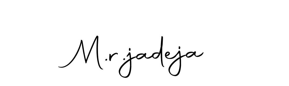 Create a beautiful signature design for name M.r.jadeja. With this signature (Autography-DOLnW) fonts, you can make a handwritten signature for free. M.r.jadeja signature style 10 images and pictures png