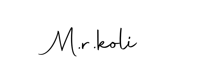 Also we have M.r.koli name is the best signature style. Create professional handwritten signature collection using Autography-DOLnW autograph style. M.r.koli signature style 10 images and pictures png