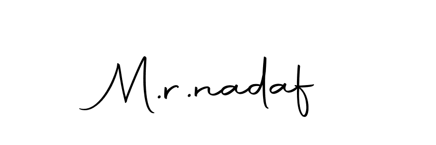 if you are searching for the best signature style for your name M.r.nadaf. so please give up your signature search. here we have designed multiple signature styles  using Autography-DOLnW. M.r.nadaf signature style 10 images and pictures png