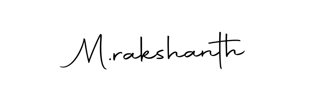 How to make M.rakshanth signature? Autography-DOLnW is a professional autograph style. Create handwritten signature for M.rakshanth name. M.rakshanth signature style 10 images and pictures png