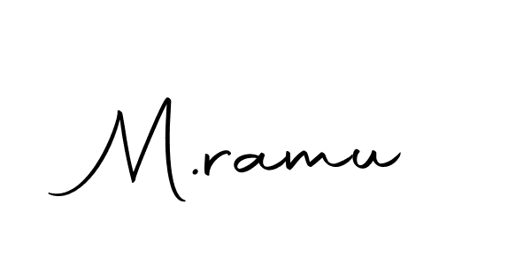 Also we have M.ramu name is the best signature style. Create professional handwritten signature collection using Autography-DOLnW autograph style. M.ramu signature style 10 images and pictures png