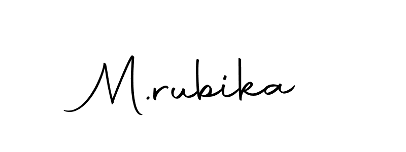 You should practise on your own different ways (Autography-DOLnW) to write your name (M.rubika) in signature. don't let someone else do it for you. M.rubika signature style 10 images and pictures png