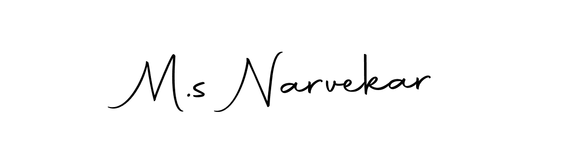 The best way (Autography-DOLnW) to make a short signature is to pick only two or three words in your name. The name M.s Narvekar include a total of six letters. For converting this name. M.s Narvekar signature style 10 images and pictures png