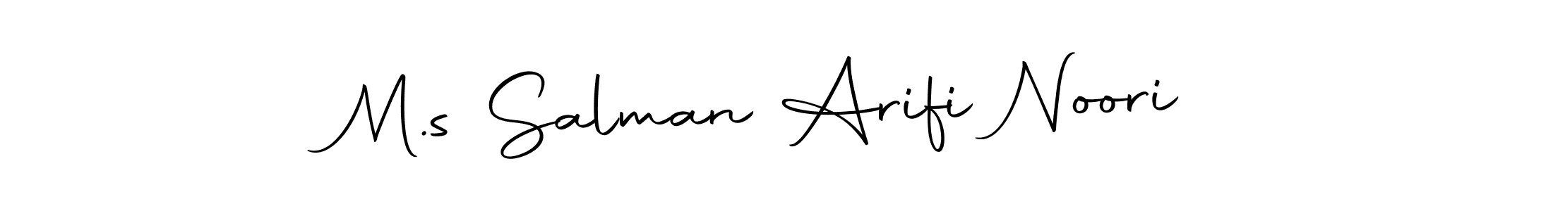 Use a signature maker to create a handwritten signature online. With this signature software, you can design (Autography-DOLnW) your own signature for name M.s Salman Arifi Noori. M.s Salman Arifi Noori signature style 10 images and pictures png