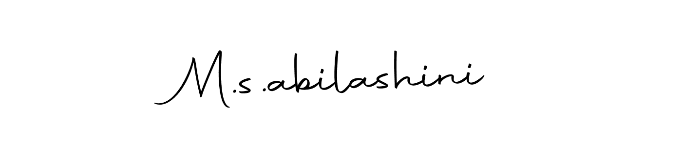 Also we have M.s.abilashini name is the best signature style. Create professional handwritten signature collection using Autography-DOLnW autograph style. M.s.abilashini signature style 10 images and pictures png