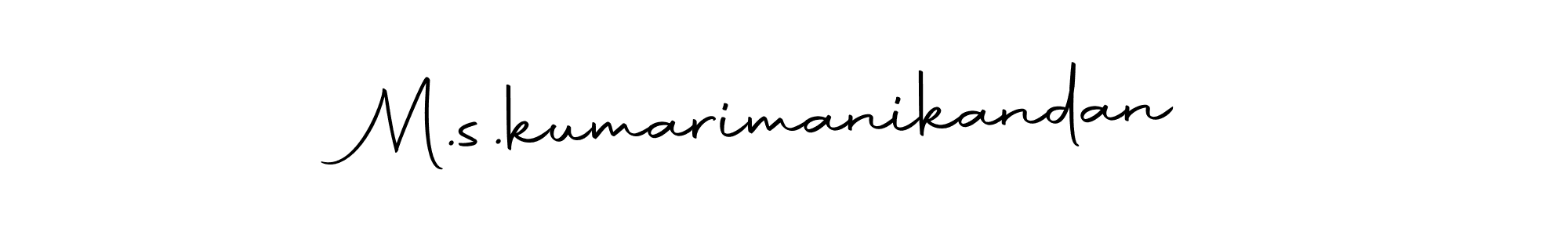 Design your own signature with our free online signature maker. With this signature software, you can create a handwritten (Autography-DOLnW) signature for name M.s.kumarimanikandan. M.s.kumarimanikandan signature style 10 images and pictures png