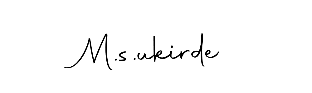 Make a beautiful signature design for name M.s.ukirde. With this signature (Autography-DOLnW) style, you can create a handwritten signature for free. M.s.ukirde signature style 10 images and pictures png