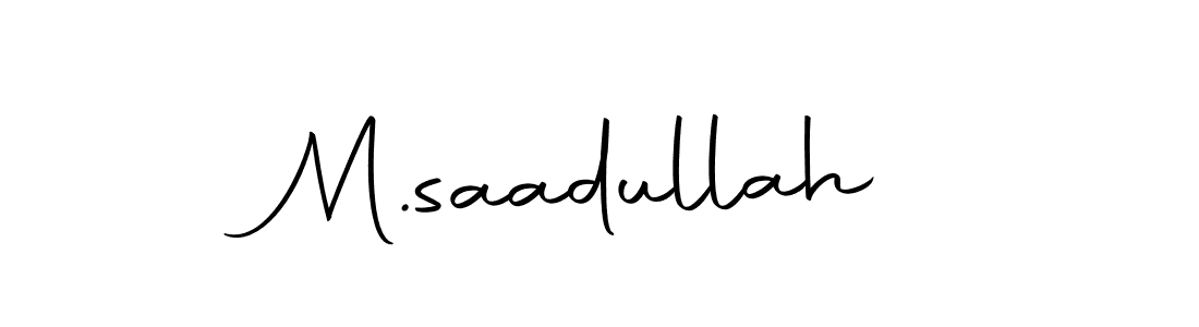 Use a signature maker to create a handwritten signature online. With this signature software, you can design (Autography-DOLnW) your own signature for name M.saadullah. M.saadullah signature style 10 images and pictures png