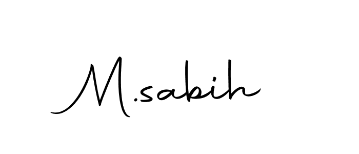 Make a beautiful signature design for name M.sabih. With this signature (Autography-DOLnW) style, you can create a handwritten signature for free. M.sabih signature style 10 images and pictures png