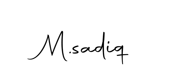 Make a beautiful signature design for name M.sadiq. With this signature (Autography-DOLnW) style, you can create a handwritten signature for free. M.sadiq signature style 10 images and pictures png