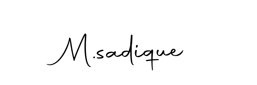 Design your own signature with our free online signature maker. With this signature software, you can create a handwritten (Autography-DOLnW) signature for name M.sadique. M.sadique signature style 10 images and pictures png