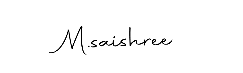 Make a beautiful signature design for name M.saishree. With this signature (Autography-DOLnW) style, you can create a handwritten signature for free. M.saishree signature style 10 images and pictures png