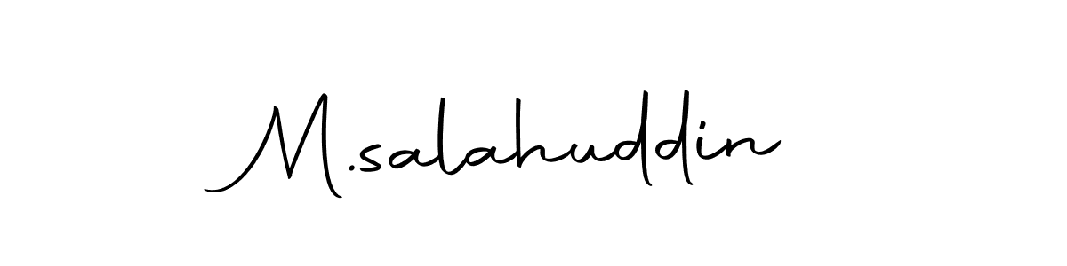 You should practise on your own different ways (Autography-DOLnW) to write your name (M.salahuddin) in signature. don't let someone else do it for you. M.salahuddin signature style 10 images and pictures png