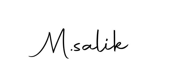 Use a signature maker to create a handwritten signature online. With this signature software, you can design (Autography-DOLnW) your own signature for name M.salik. M.salik signature style 10 images and pictures png