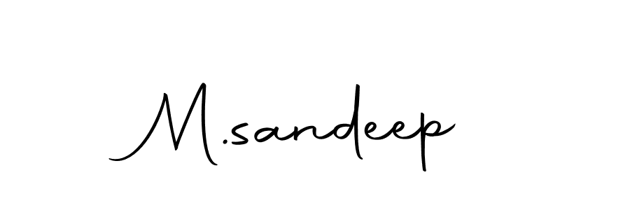 Use a signature maker to create a handwritten signature online. With this signature software, you can design (Autography-DOLnW) your own signature for name M.sandeep. M.sandeep signature style 10 images and pictures png