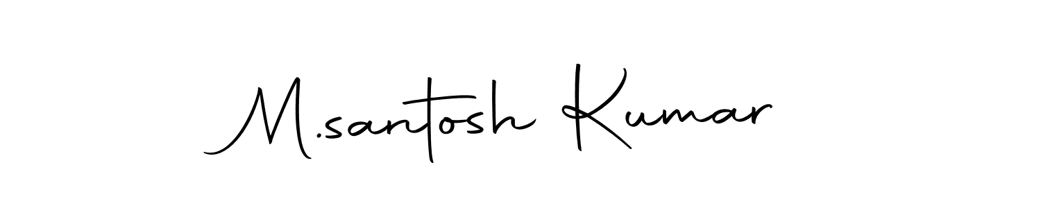 The best way (Autography-DOLnW) to make a short signature is to pick only two or three words in your name. The name M.santosh Kumar include a total of six letters. For converting this name. M.santosh Kumar signature style 10 images and pictures png