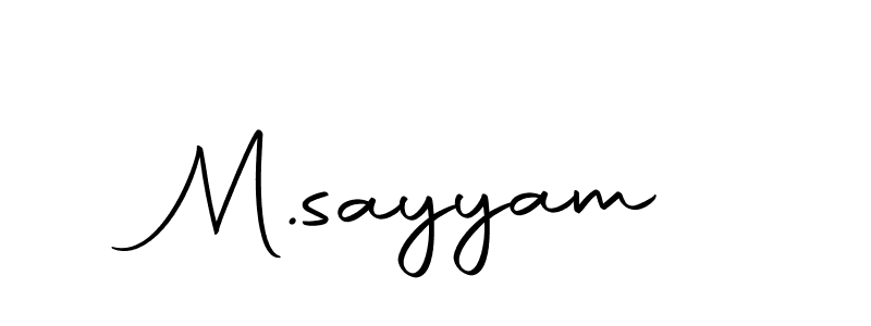 You can use this online signature creator to create a handwritten signature for the name M.sayyam. This is the best online autograph maker. M.sayyam signature style 10 images and pictures png