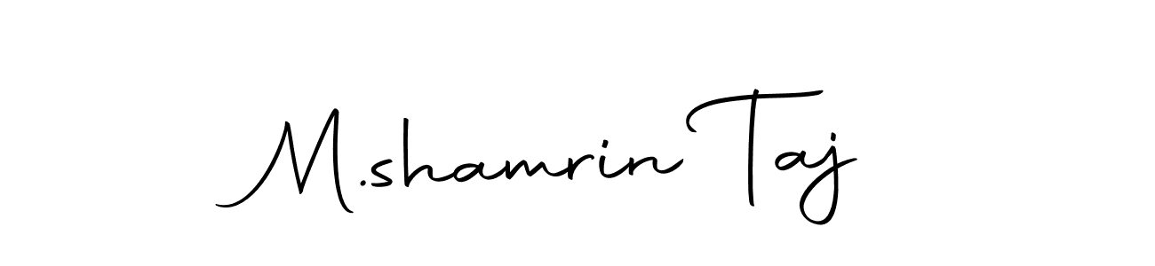 The best way (Autography-DOLnW) to make a short signature is to pick only two or three words in your name. The name M.shamrin Taj include a total of six letters. For converting this name. M.shamrin Taj signature style 10 images and pictures png