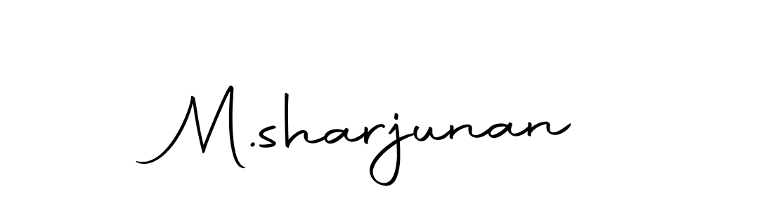 How to make M.sharjunan name signature. Use Autography-DOLnW style for creating short signs online. This is the latest handwritten sign. M.sharjunan signature style 10 images and pictures png