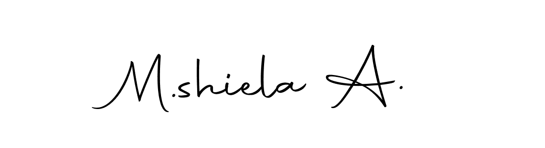 Make a beautiful signature design for name M.shiela A.. With this signature (Autography-DOLnW) style, you can create a handwritten signature for free. M.shiela A. signature style 10 images and pictures png