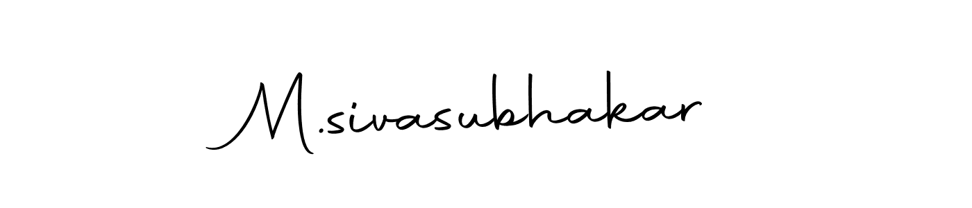 Design your own signature with our free online signature maker. With this signature software, you can create a handwritten (Autography-DOLnW) signature for name M.sivasubhakar. M.sivasubhakar signature style 10 images and pictures png