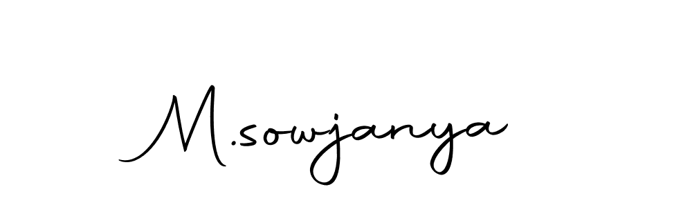 Create a beautiful signature design for name M.sowjanya. With this signature (Autography-DOLnW) fonts, you can make a handwritten signature for free. M.sowjanya signature style 10 images and pictures png