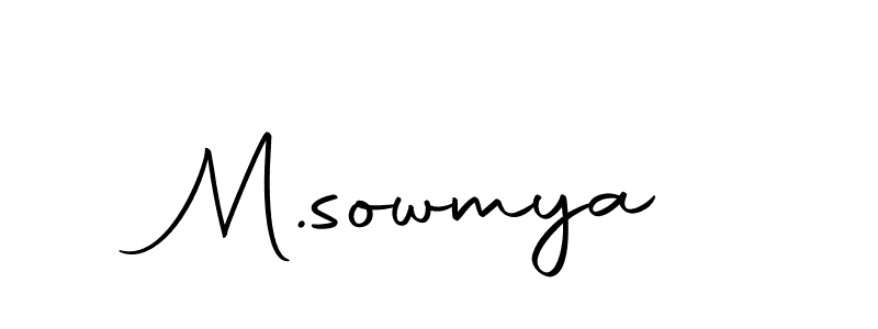How to make M.sowmya name signature. Use Autography-DOLnW style for creating short signs online. This is the latest handwritten sign. M.sowmya signature style 10 images and pictures png