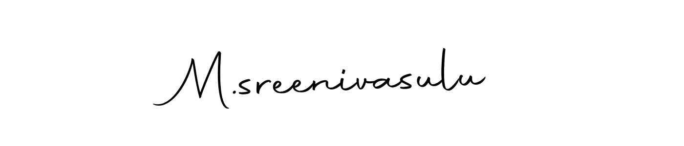 Design your own signature with our free online signature maker. With this signature software, you can create a handwritten (Autography-DOLnW) signature for name M.sreenivasulu. M.sreenivasulu signature style 10 images and pictures png