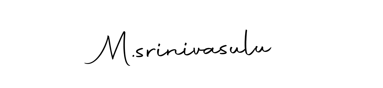 Use a signature maker to create a handwritten signature online. With this signature software, you can design (Autography-DOLnW) your own signature for name M.srinivasulu. M.srinivasulu signature style 10 images and pictures png