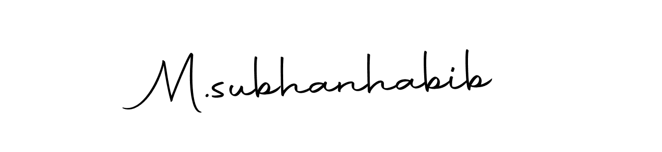 How to Draw M.subhanhabib signature style? Autography-DOLnW is a latest design signature styles for name M.subhanhabib. M.subhanhabib signature style 10 images and pictures png