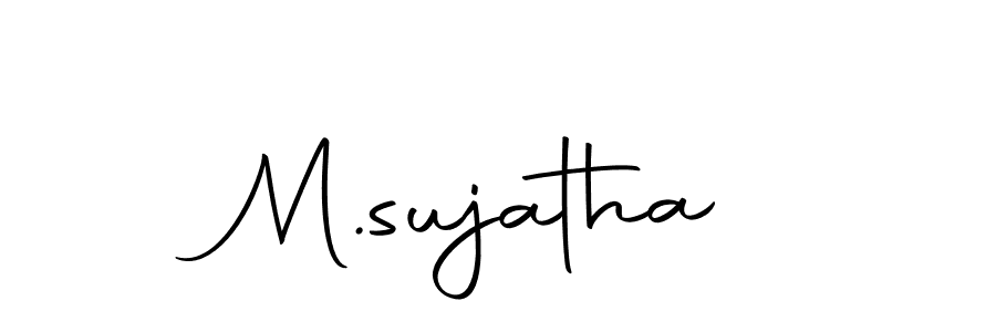 M.sujatha stylish signature style. Best Handwritten Sign (Autography-DOLnW) for my name. Handwritten Signature Collection Ideas for my name M.sujatha. M.sujatha signature style 10 images and pictures png