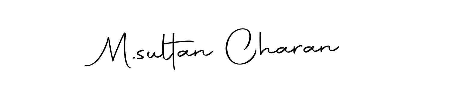 Design your own signature with our free online signature maker. With this signature software, you can create a handwritten (Autography-DOLnW) signature for name M.sultan Charan. M.sultan Charan signature style 10 images and pictures png