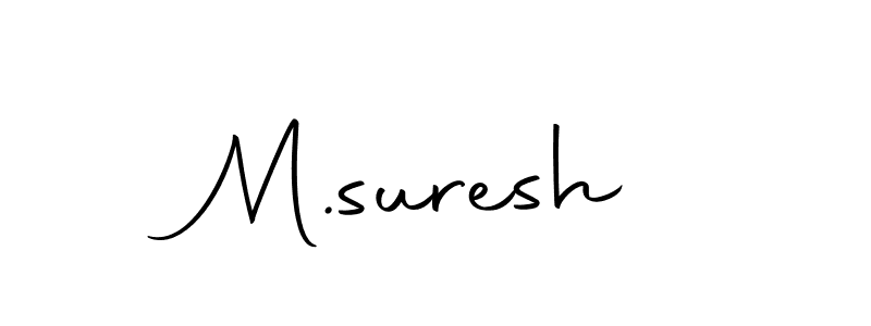 Design your own signature with our free online signature maker. With this signature software, you can create a handwritten (Autography-DOLnW) signature for name M.suresh. M.suresh signature style 10 images and pictures png