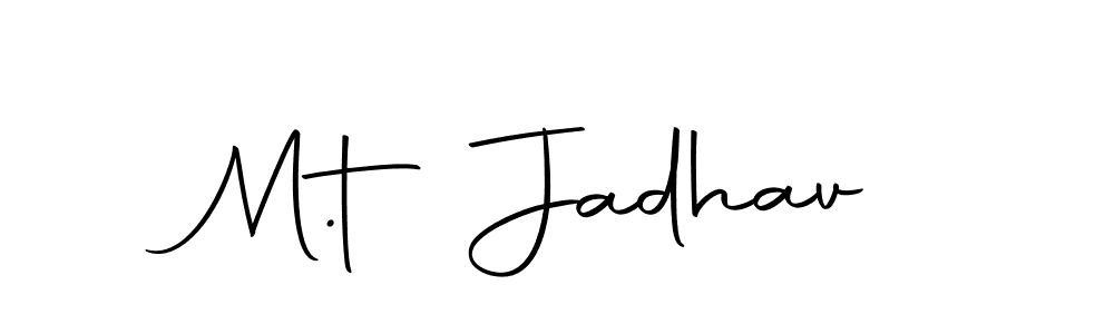 Create a beautiful signature design for name M.t Jadhav. With this signature (Autography-DOLnW) fonts, you can make a handwritten signature for free. M.t Jadhav signature style 10 images and pictures png