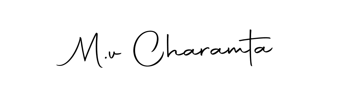 Autography-DOLnW is a professional signature style that is perfect for those who want to add a touch of class to their signature. It is also a great choice for those who want to make their signature more unique. Get M.v Charamta name to fancy signature for free. M.v Charamta signature style 10 images and pictures png