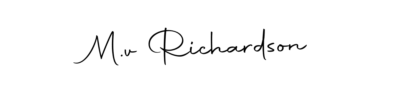 Create a beautiful signature design for name M.v Richardson. With this signature (Autography-DOLnW) fonts, you can make a handwritten signature for free. M.v Richardson signature style 10 images and pictures png