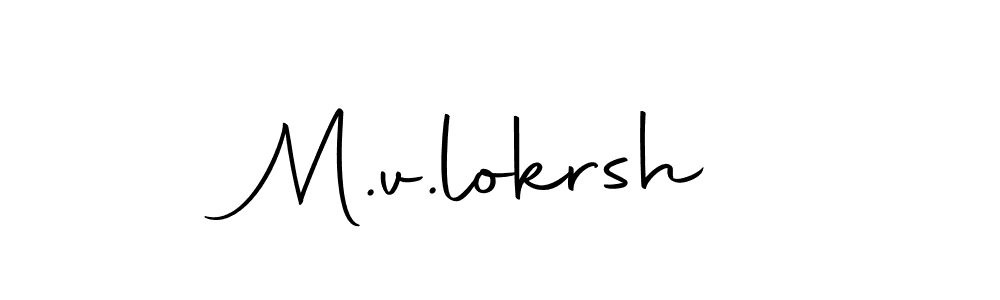 if you are searching for the best signature style for your name M.v.lokrsh. so please give up your signature search. here we have designed multiple signature styles  using Autography-DOLnW. M.v.lokrsh signature style 10 images and pictures png