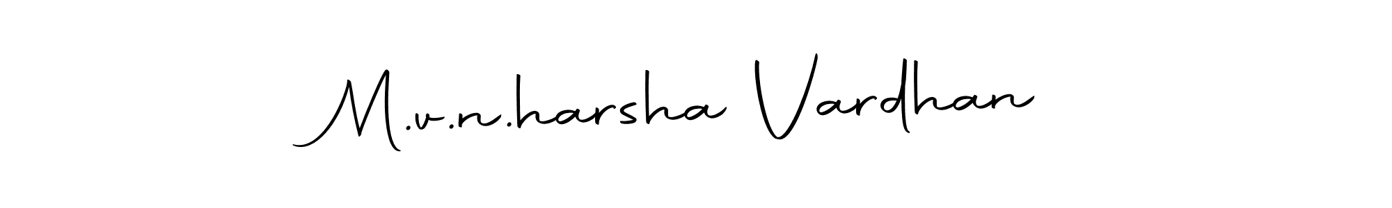 Create a beautiful signature design for name M.v.n.harsha Vardhan. With this signature (Autography-DOLnW) fonts, you can make a handwritten signature for free. M.v.n.harsha Vardhan signature style 10 images and pictures png