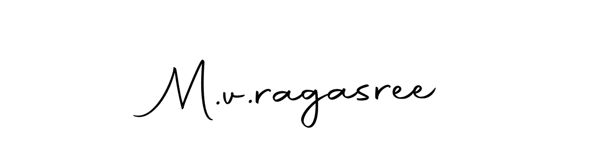 How to make M.v.ragasree name signature. Use Autography-DOLnW style for creating short signs online. This is the latest handwritten sign. M.v.ragasree signature style 10 images and pictures png