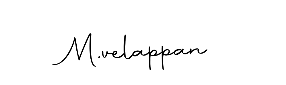 Make a beautiful signature design for name M.velappan. With this signature (Autography-DOLnW) style, you can create a handwritten signature for free. M.velappan signature style 10 images and pictures png