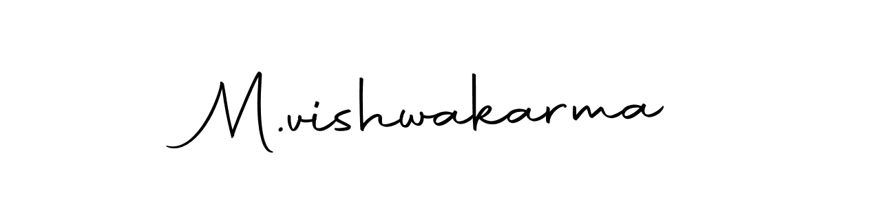 Design your own signature with our free online signature maker. With this signature software, you can create a handwritten (Autography-DOLnW) signature for name M.vishwakarma. M.vishwakarma signature style 10 images and pictures png