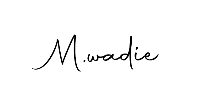 You should practise on your own different ways (Autography-DOLnW) to write your name (M.wadie) in signature. don't let someone else do it for you. M.wadie signature style 10 images and pictures png